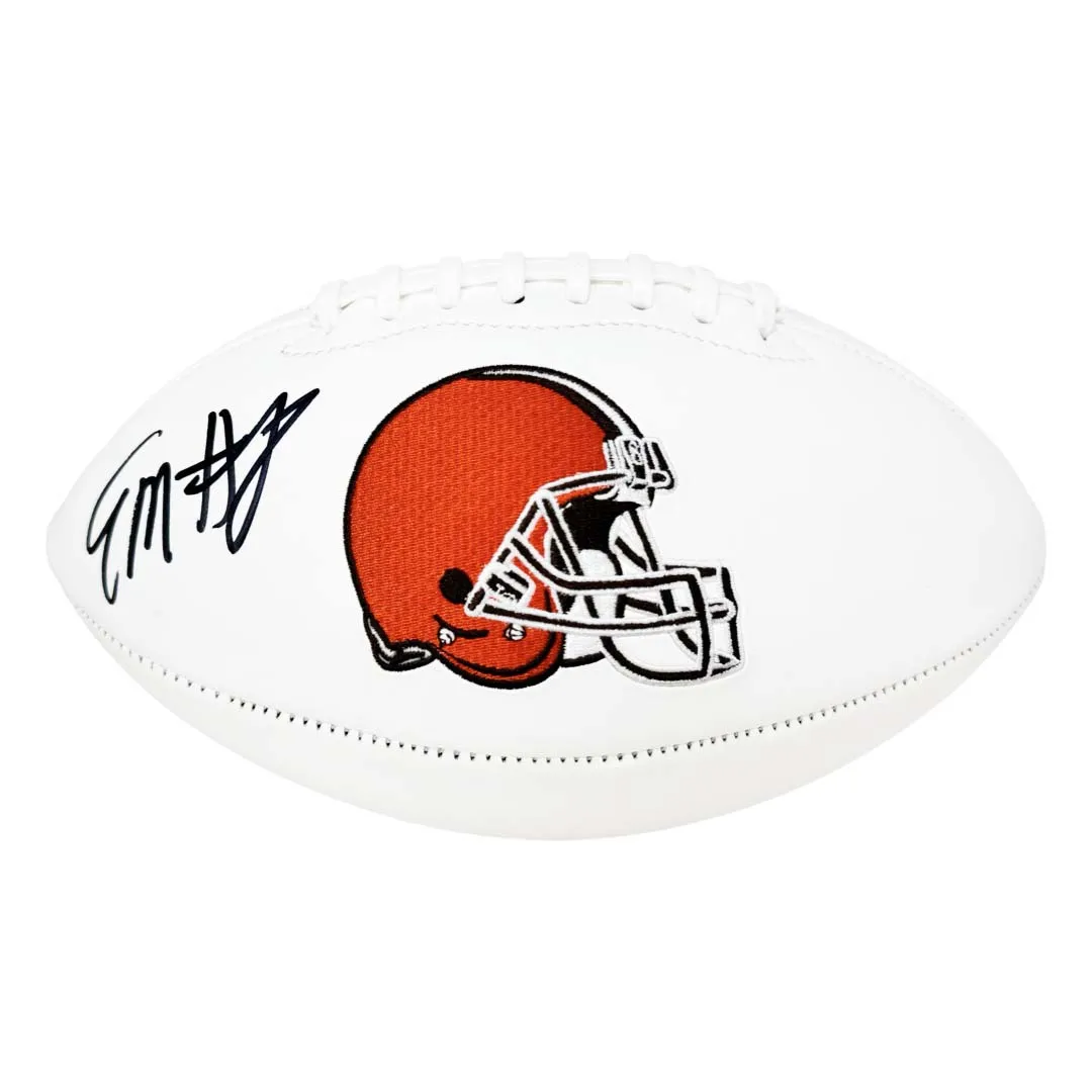 Elijah Moore Signed Cleveland Browns Official NFL Team Logo Football (JSA)