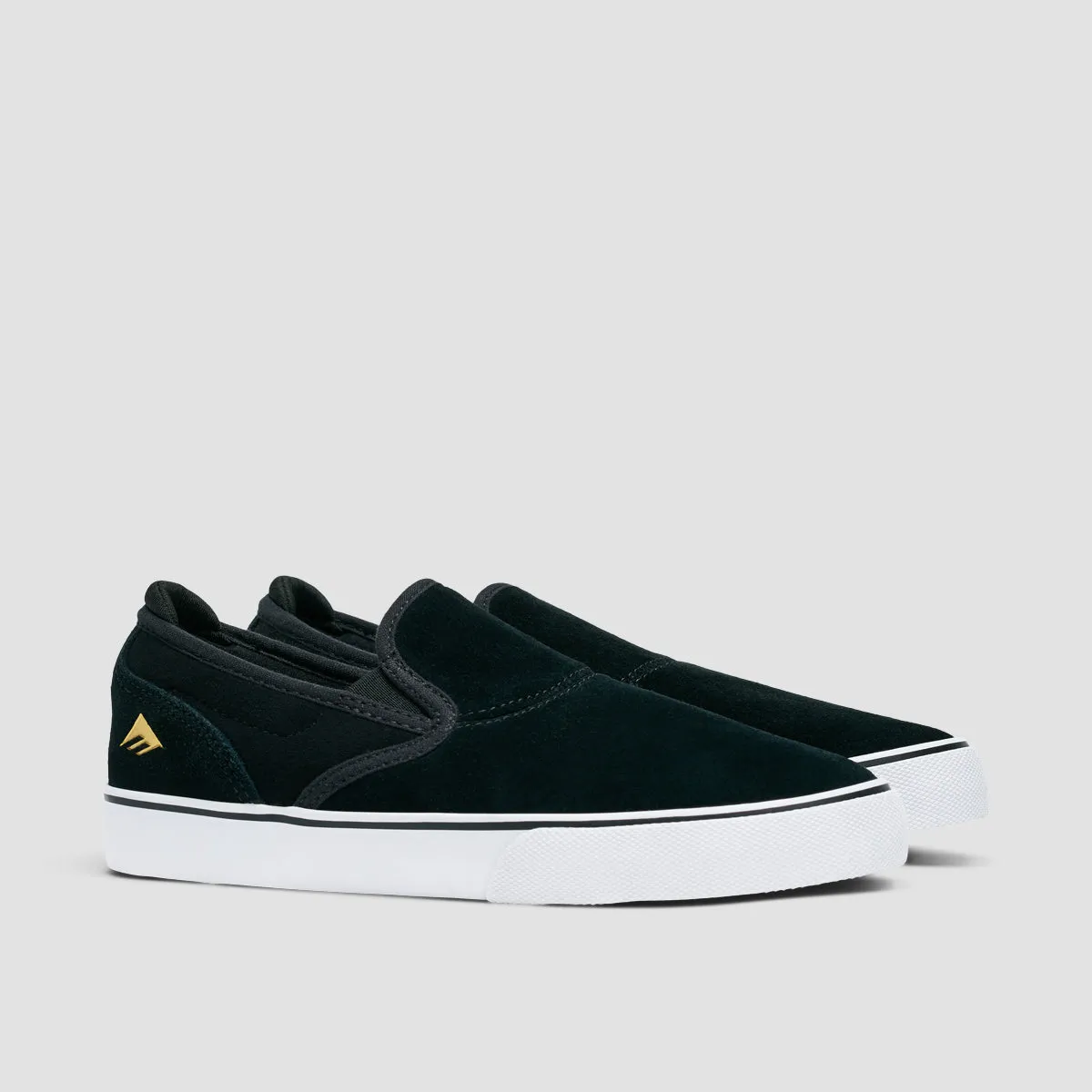 Emerica Wino G6 Slip On Shoes Black/White/Gold - Kids