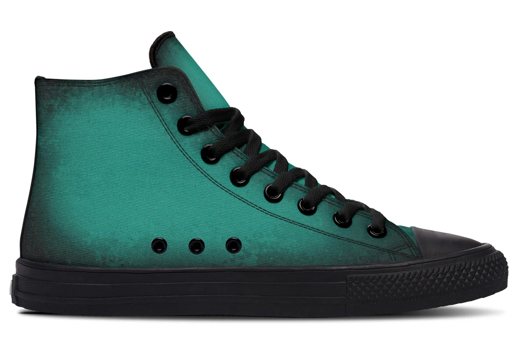 Enchanted Emerald High Tops - Classic Premium Canvas Shoes with Comfortable and Durable Soles