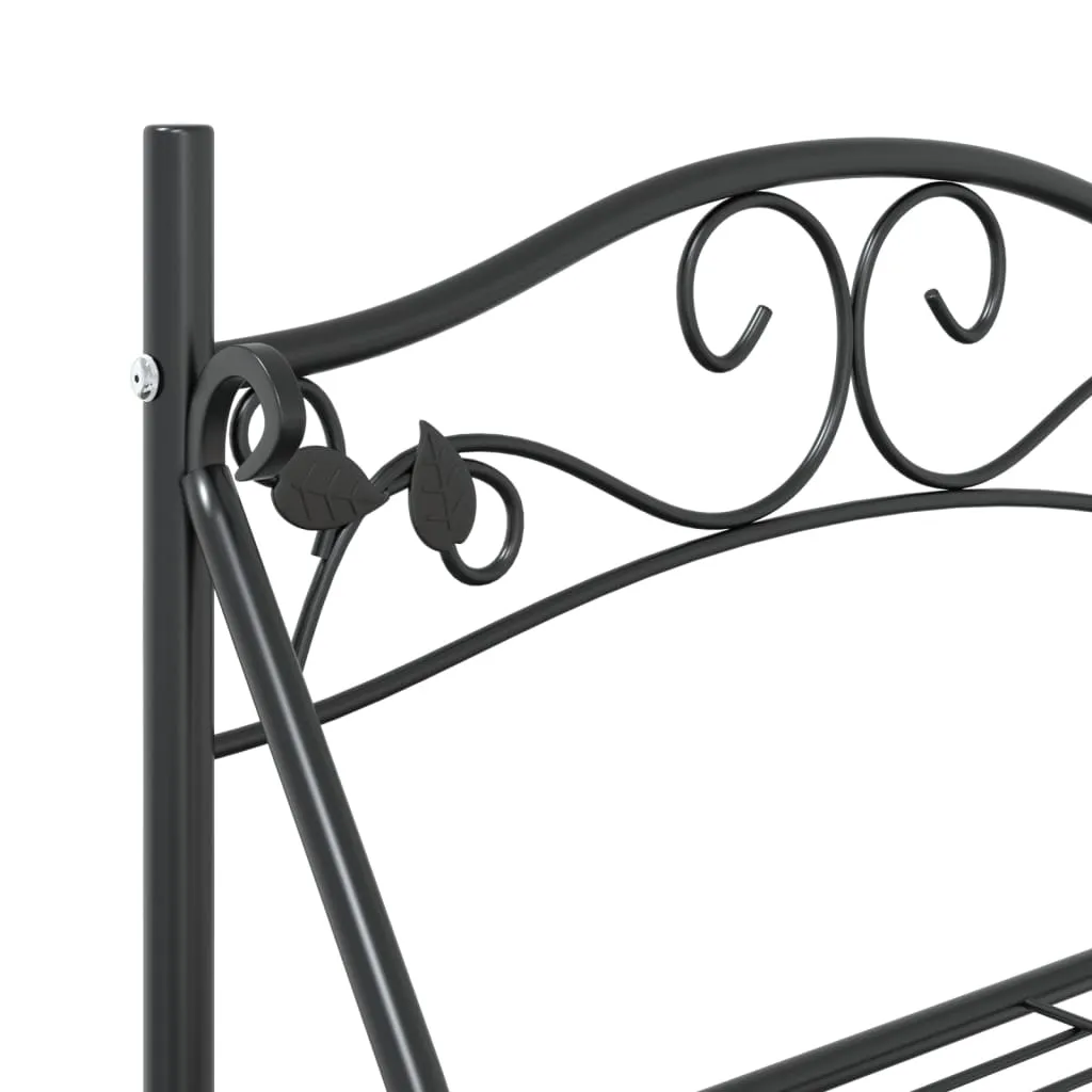 Flower Rack Black 56x30x96 cm Steel