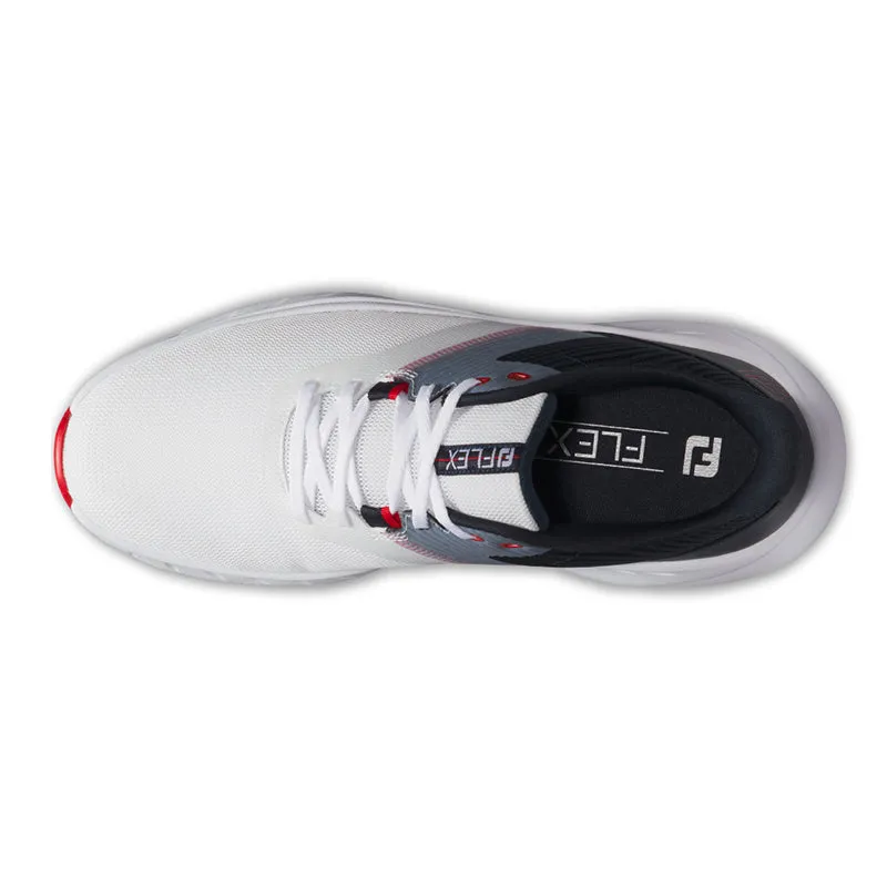 FOOTJOY Flex SL Men's Spikeless Shoes (White/Navy/Red)