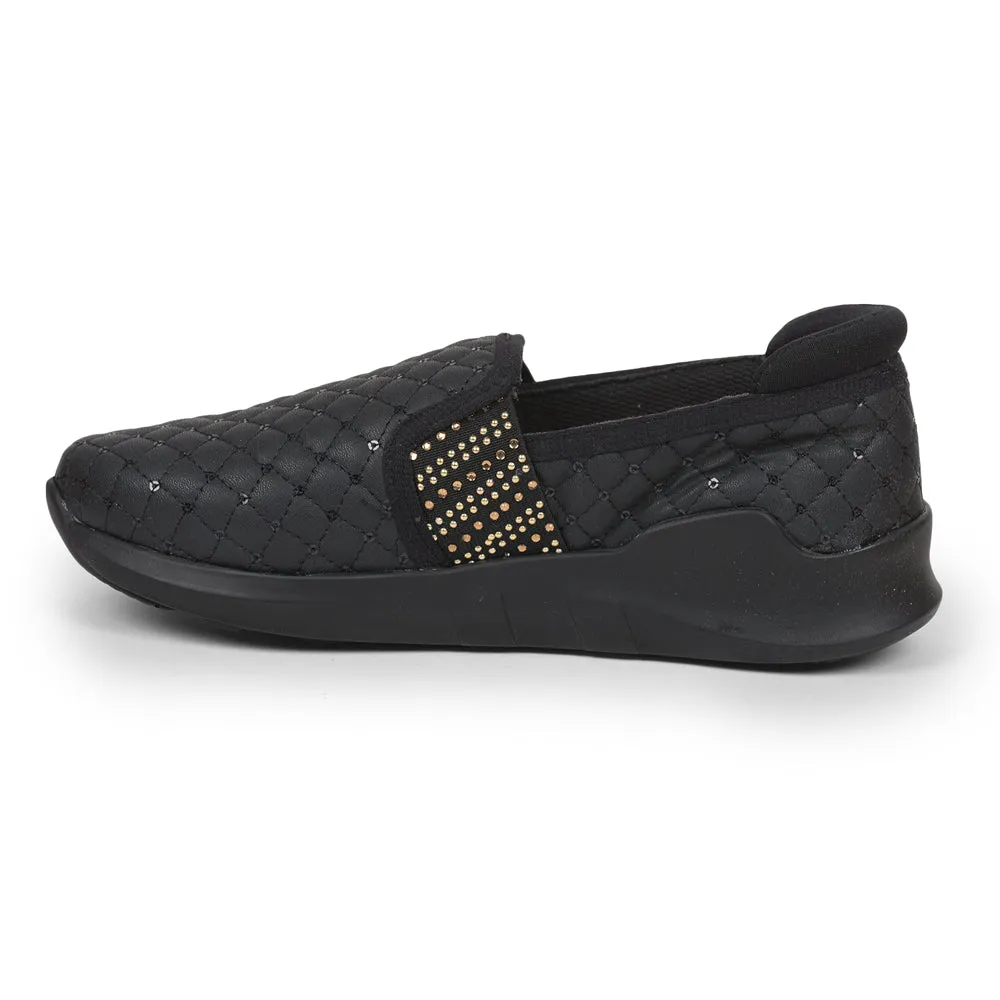 Force 10 Casual Slip On Shoes Ladies (BLACK) AVILA-32 By Liberty