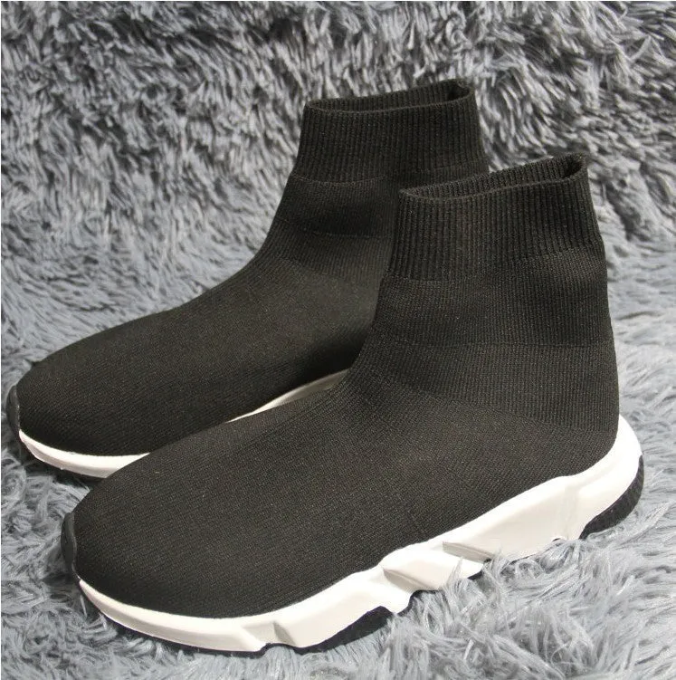 Foreign trade cross-border couples stretch socks shoes Korean version of ulzzang tide wild color casual shoes warm men and women boots