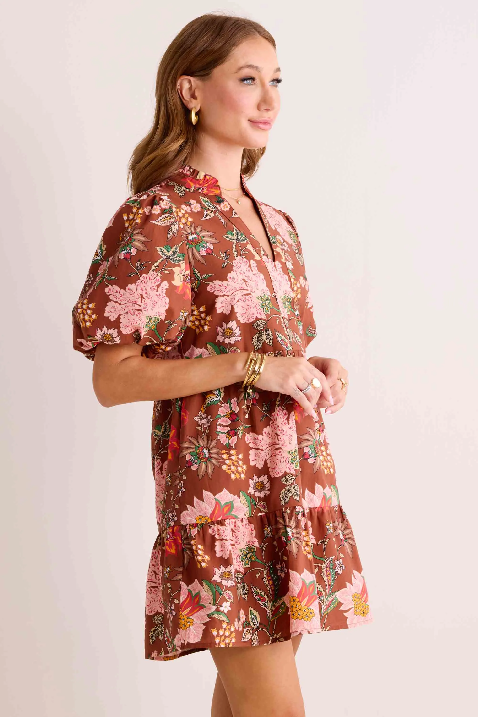 Genevieve Dress- Brown