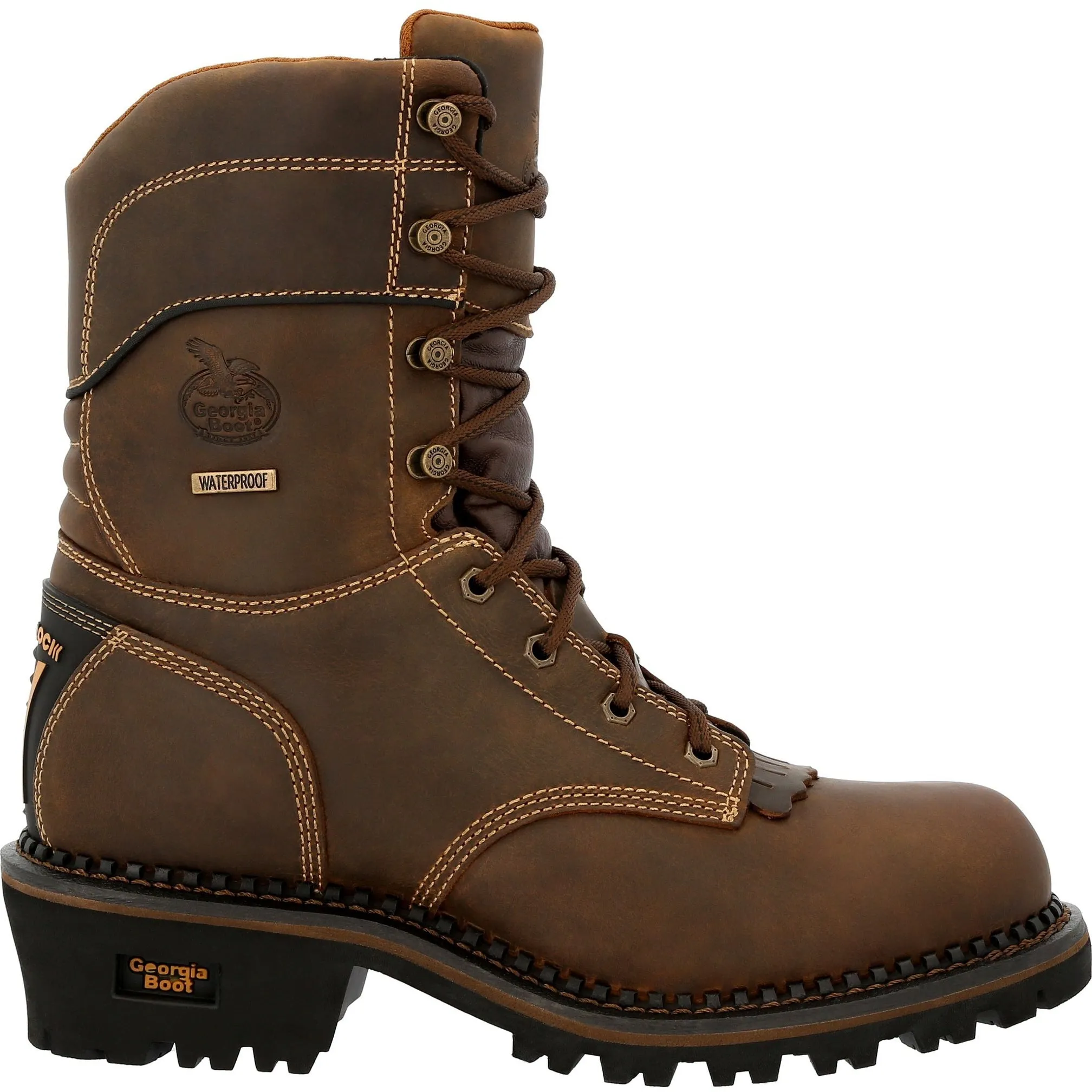 Georgia Men's AMP LT Logger 9" Comp Toe WP 600G Ins Work Boot- GB00491