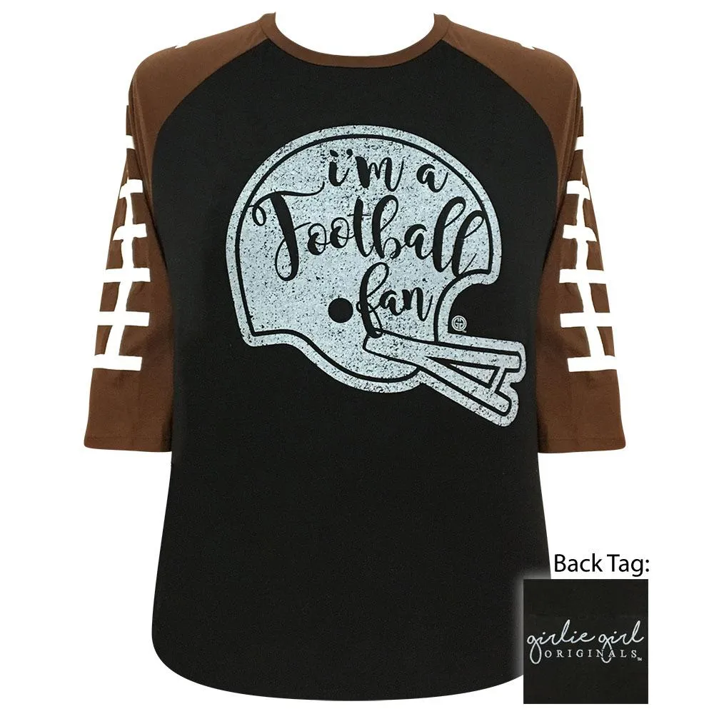 GGO Football Raglan-Black/Brown 3/4 Sleeves-1701