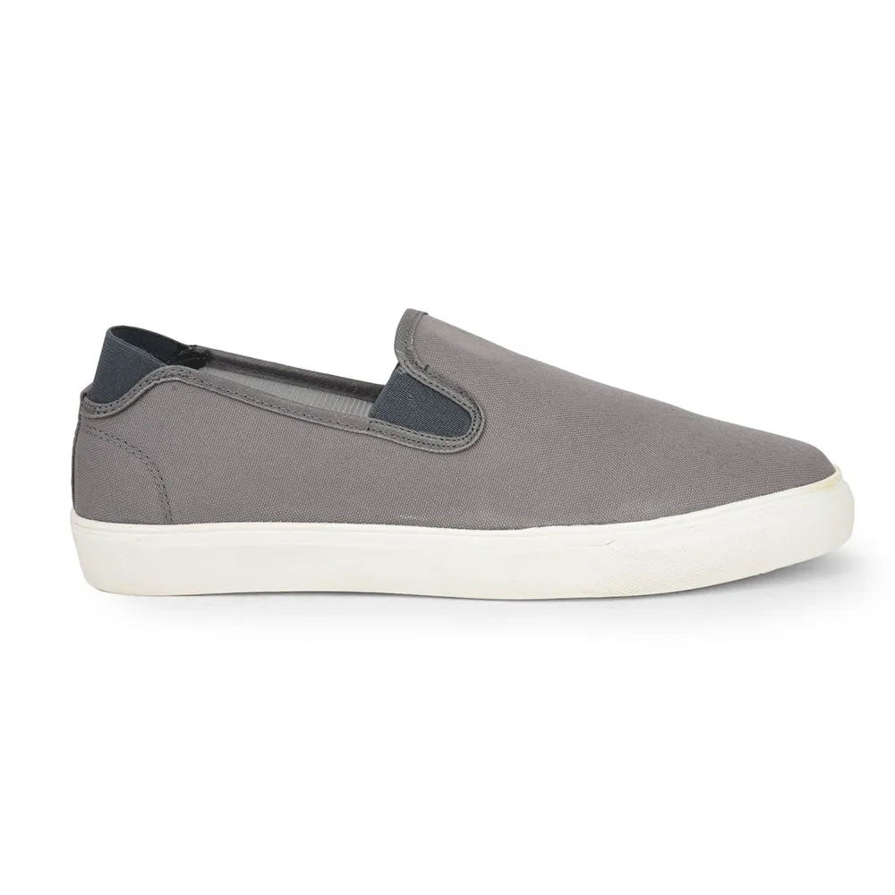 Gliders Non-Lacing Grey Casual Sneakers For Men HYPER-E By Liberty