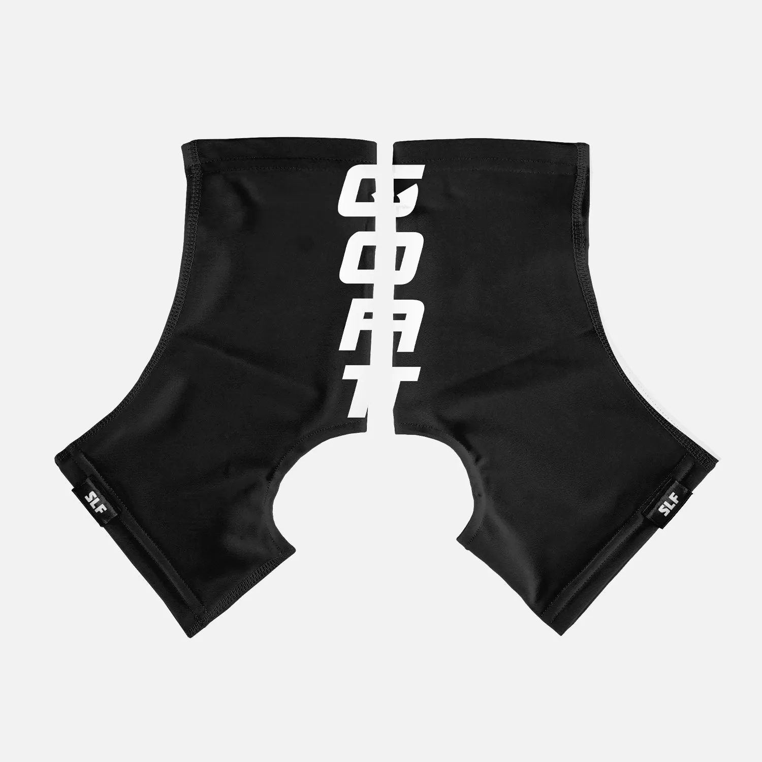 Goat Spell Out Black White Spats / Cleat Covers