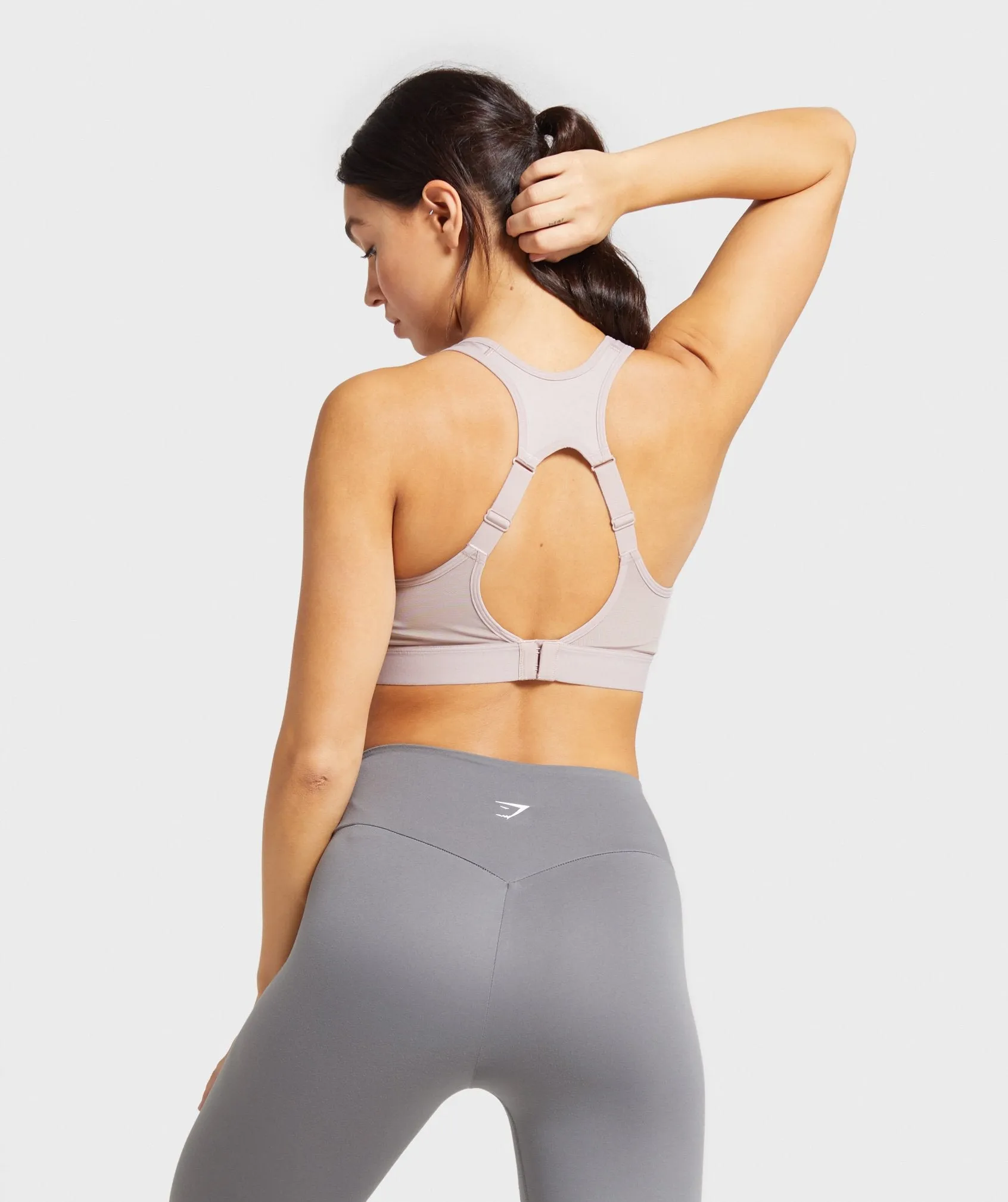 Gymshark Open Back Training Sports Bra - Taupe