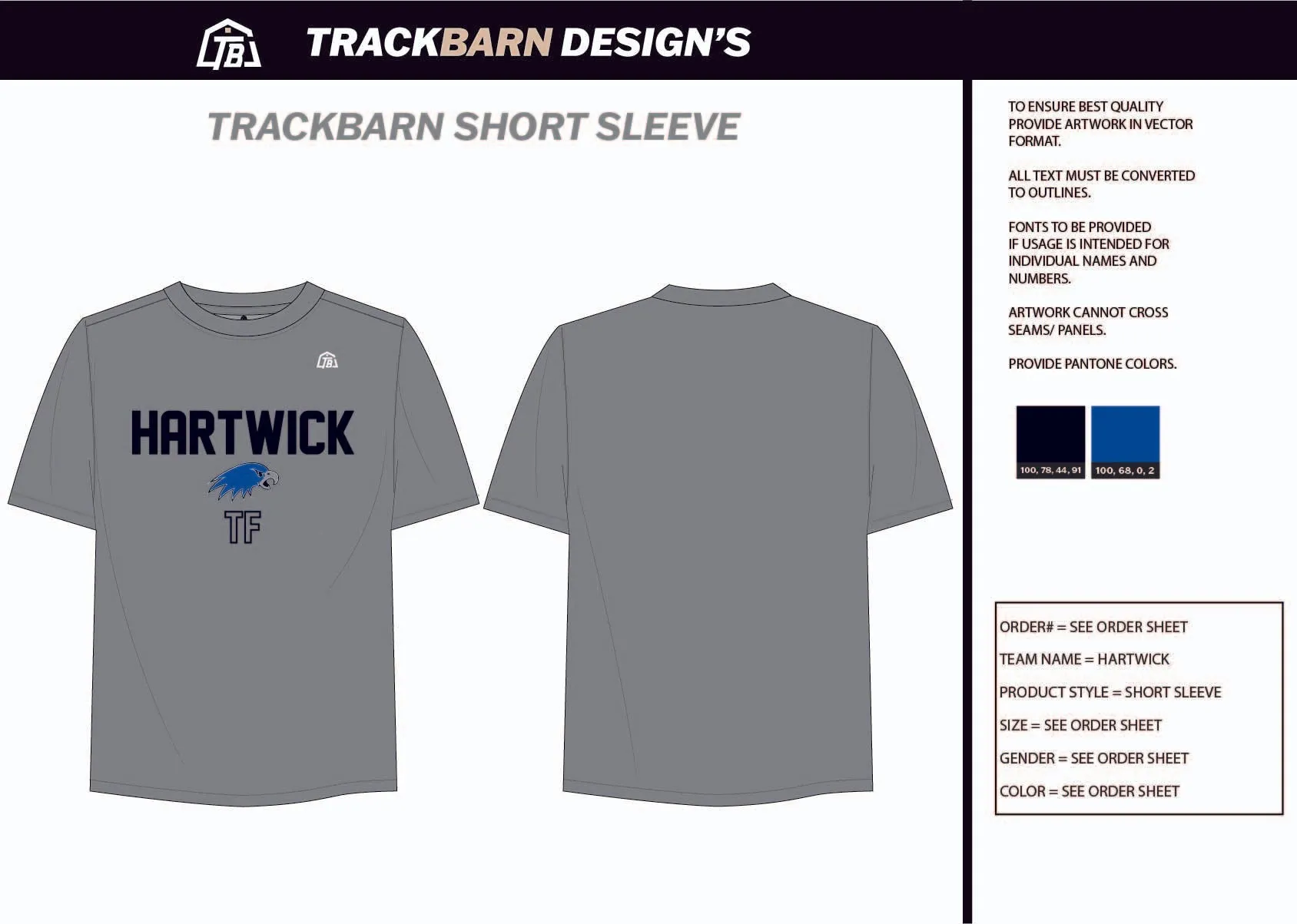 Hartwick-- Womens Stretch Light Training Tee