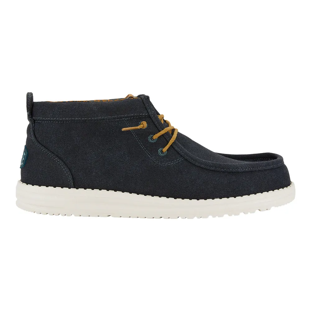 'HEY DUDE' Men's Wally Mid Canvas - Navy