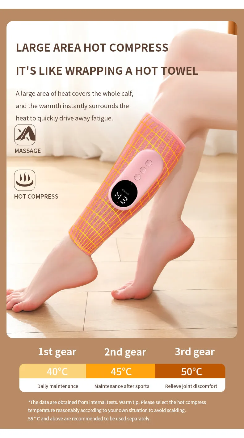 HIVAGI® Leg Massager with Heat, Air Compression Calf Massager, for Edema and Circulation and Muscles Relaxation.