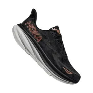 HOKA Women's Clifton 9 - Black/Rose Gold