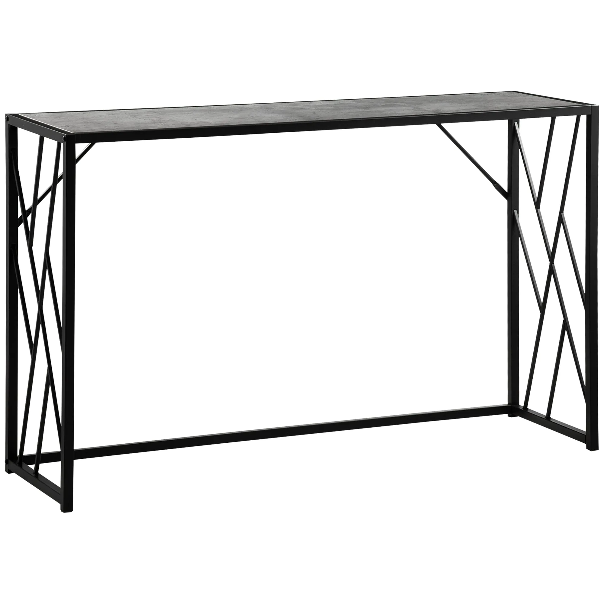 HOMCOM Vintage Sofa Table, Metal Frame Console Table for Hallway Living Room