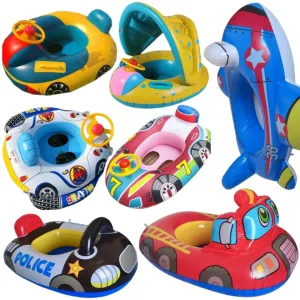 Inflatable Baby Swimming Ring with Sun Shade