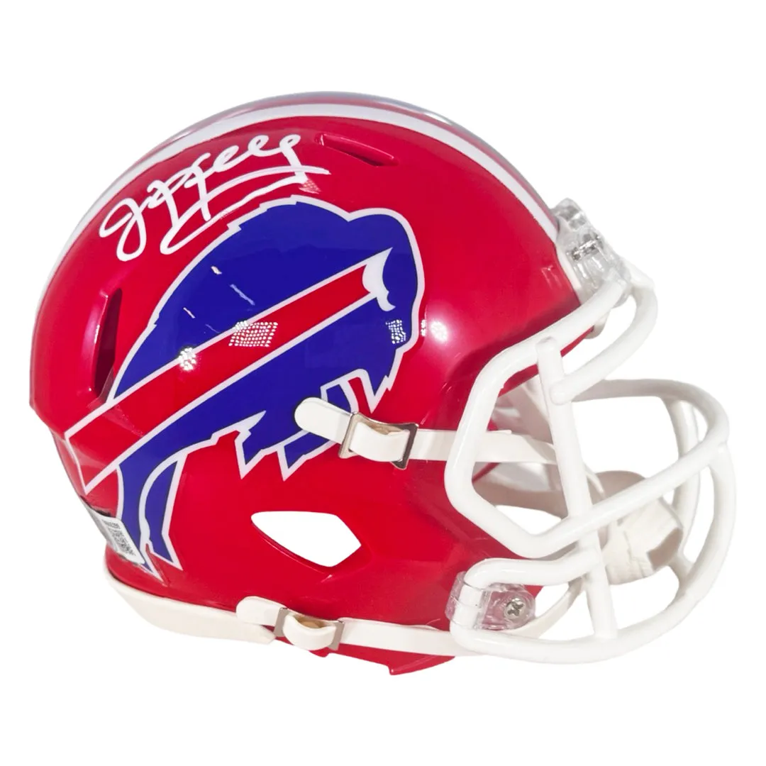 Jim Kelly Signed Buffalo Bills Throwback 87-01 Speed Mini Football Helmet (Beckett)