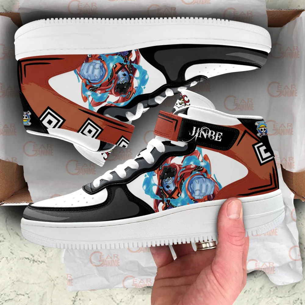 Jinbe Sneakers Air Mid Custom OP Anime Shoes