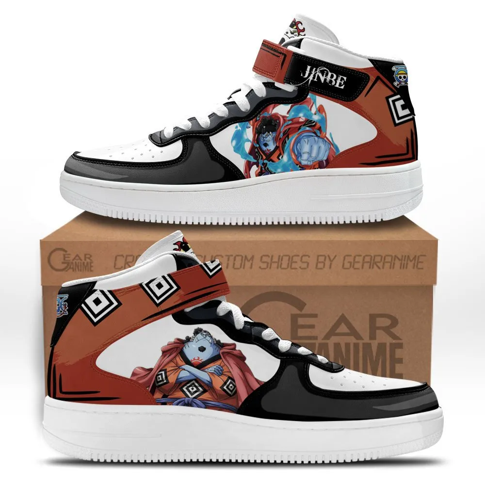 Jinbe Sneakers Air Mid Custom OP Anime Shoes