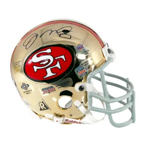 Joe Montana Signed San Francisco 49ers Limited Edition Super Bowl Chrome Mini Football Helmet (JSA)