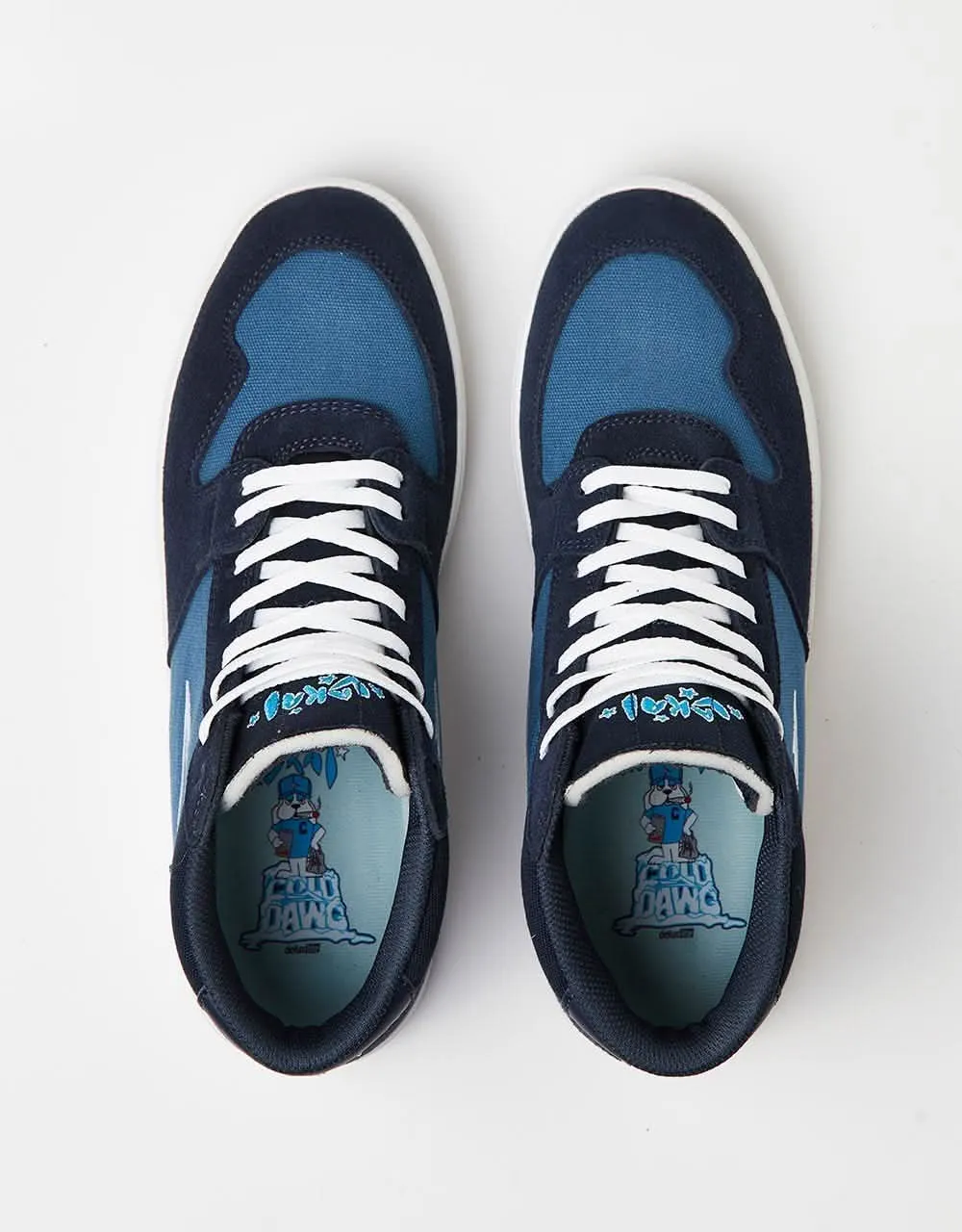 Lakai Villa Skate Shoes - Slate/Navy Suede