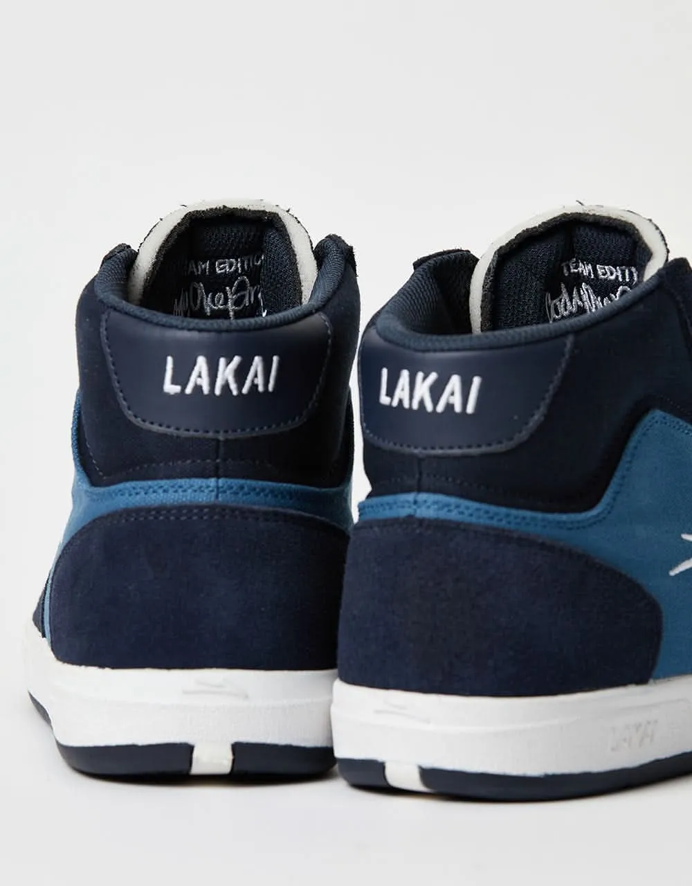 Lakai Villa Skate Shoes - Slate/Navy Suede