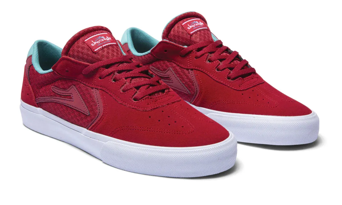 LAKAI X CHOCOLATE Atlantic Vulc Shoes Red Suede