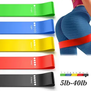 Latex Resistance Bands Fitness Set Rubber Loop Bands Strength Training Workout