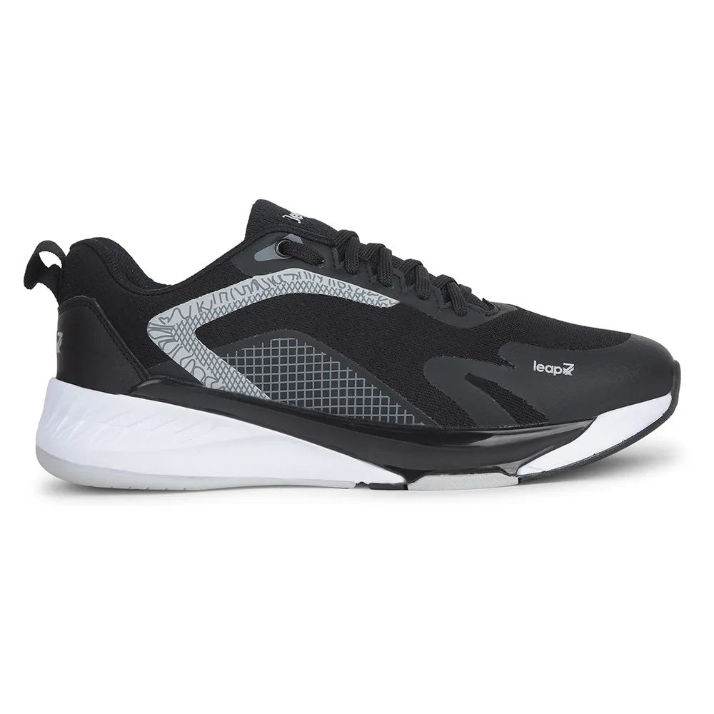 Leap7x Sports Black Running Shoes For Mens EVELSTER-E By Liberty