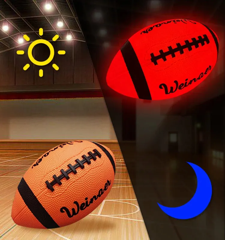 Light Up Football - Glow in the Dark FootBall - NO 6 - Outdoor Sports Birthday Gifts for Boys 8-15  Year Old - Kids - Cool Toys