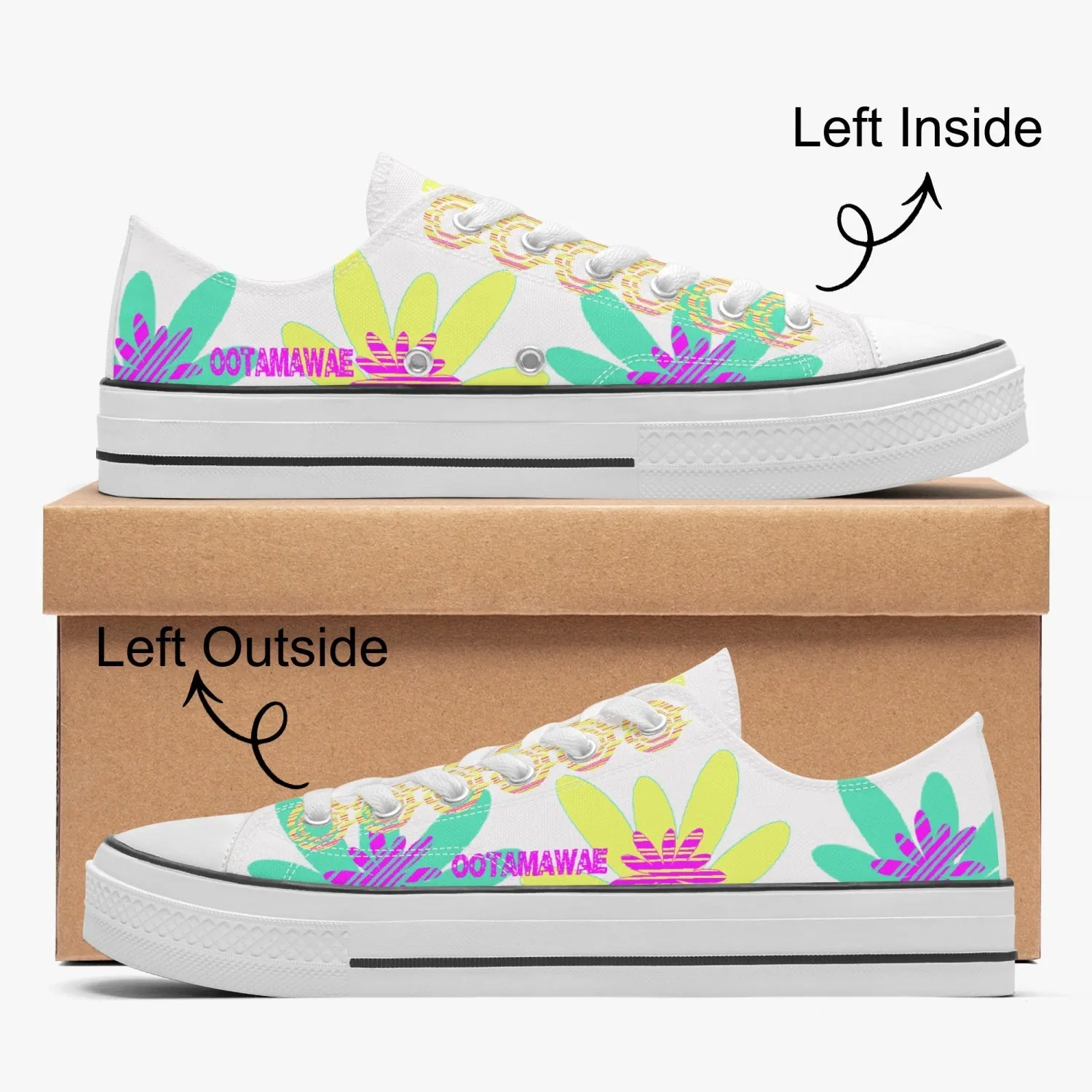 Low Canvas Shoes-White sole Blooming