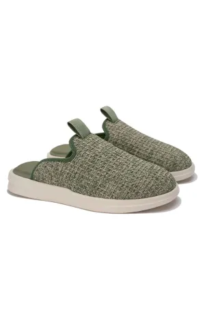 Lusso Cloud Green Tea Waffle Slippers - Marshmallow Comfort