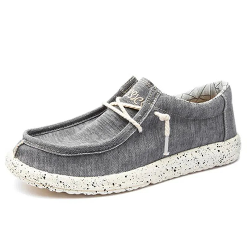 Mens Lightweight Plus Size Casual Canvas Loafers