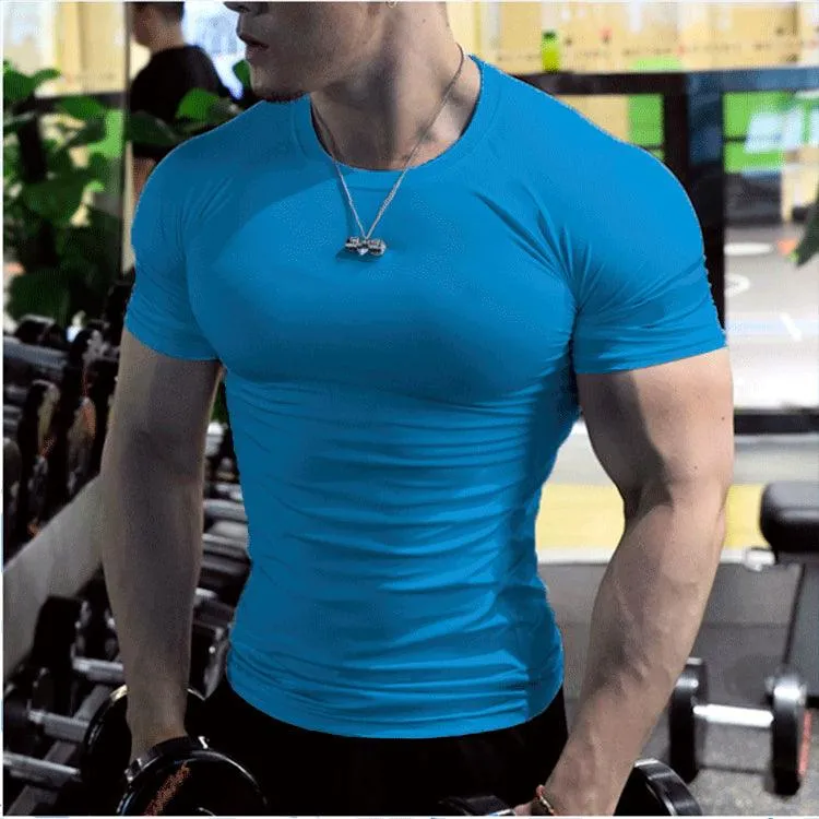 Men's Slim-Fit Performance Training T-shirt: Master Your Fitness Runs