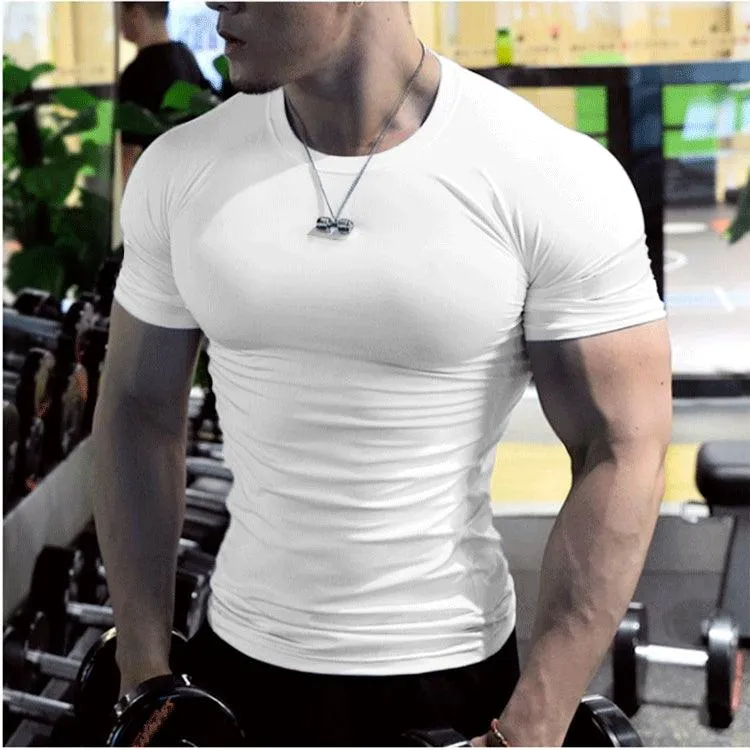 Men's Slim-Fit Performance Training T-shirt: Master Your Fitness Runs