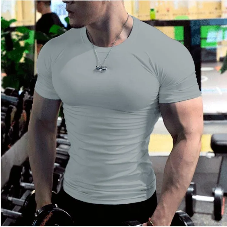 Men's Slim-Fit Performance Training T-shirt: Master Your Fitness Runs