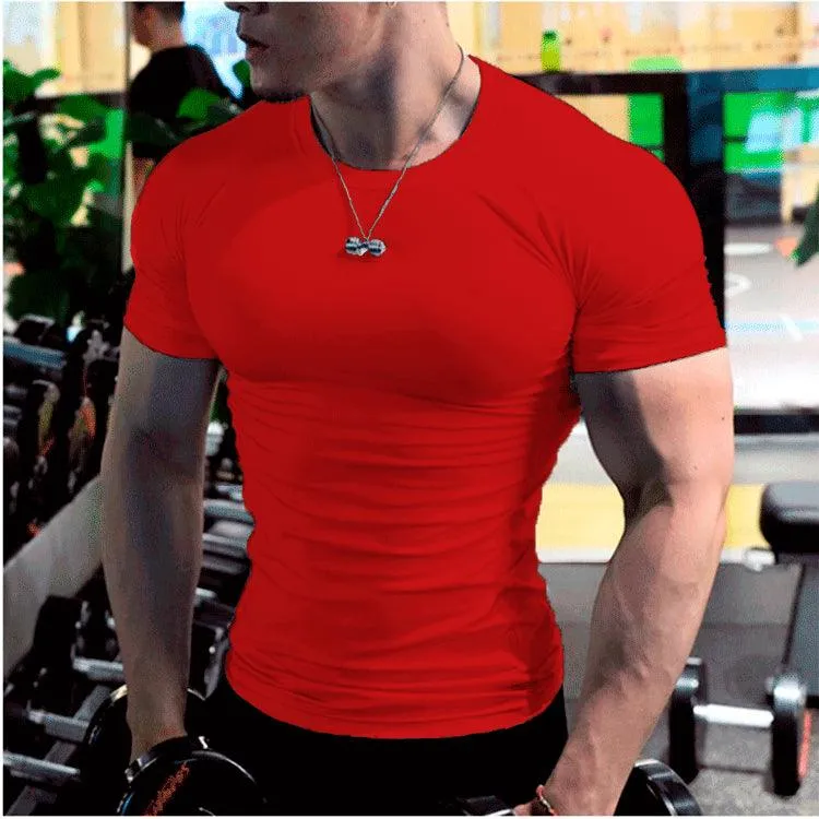 Men's Slim-Fit Performance Training T-shirt: Master Your Fitness Runs