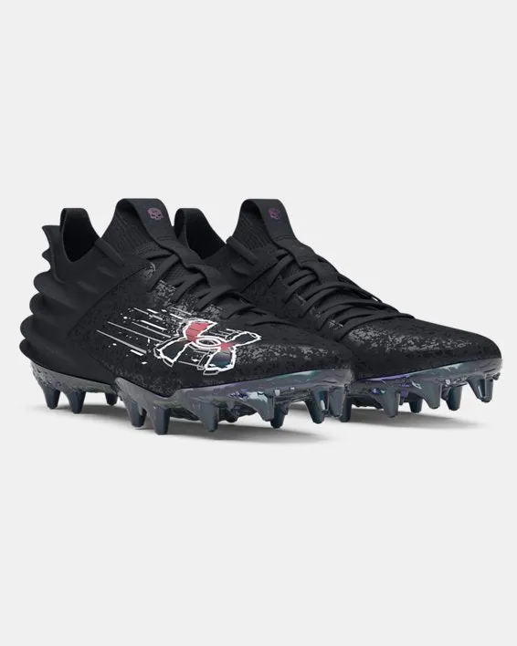 Men's UA Blur 2 MC Suede Football Cleat - Black/Mod Gray