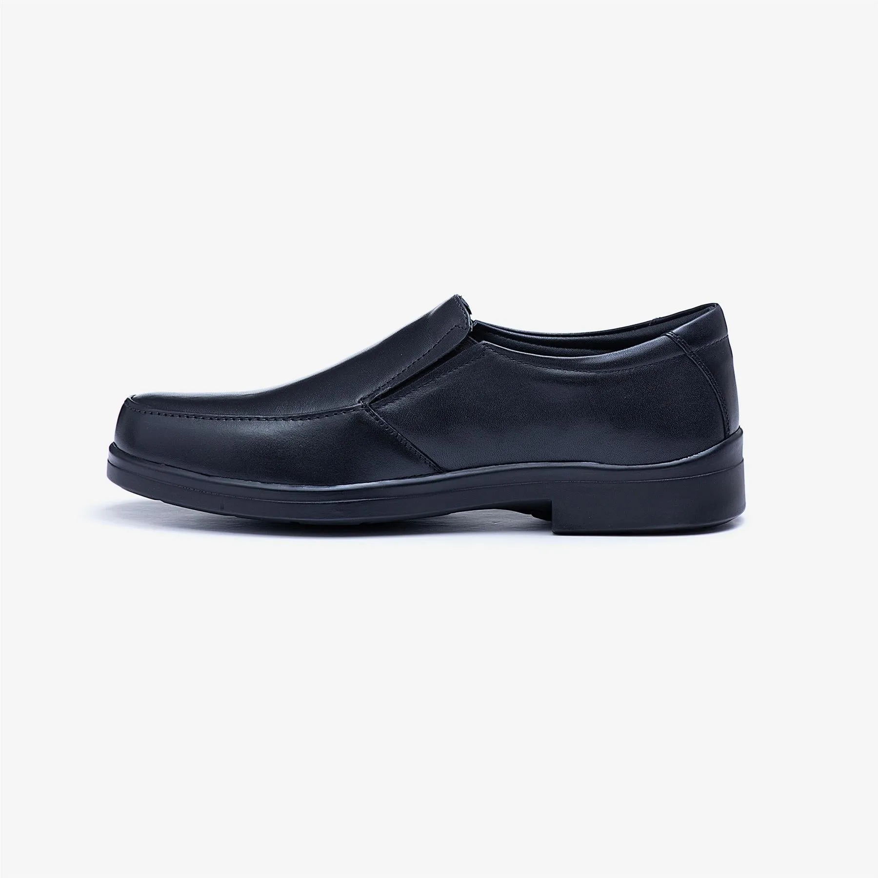 Mens Wide Fit Tredd Well Camelot Slip On Shoes - Black