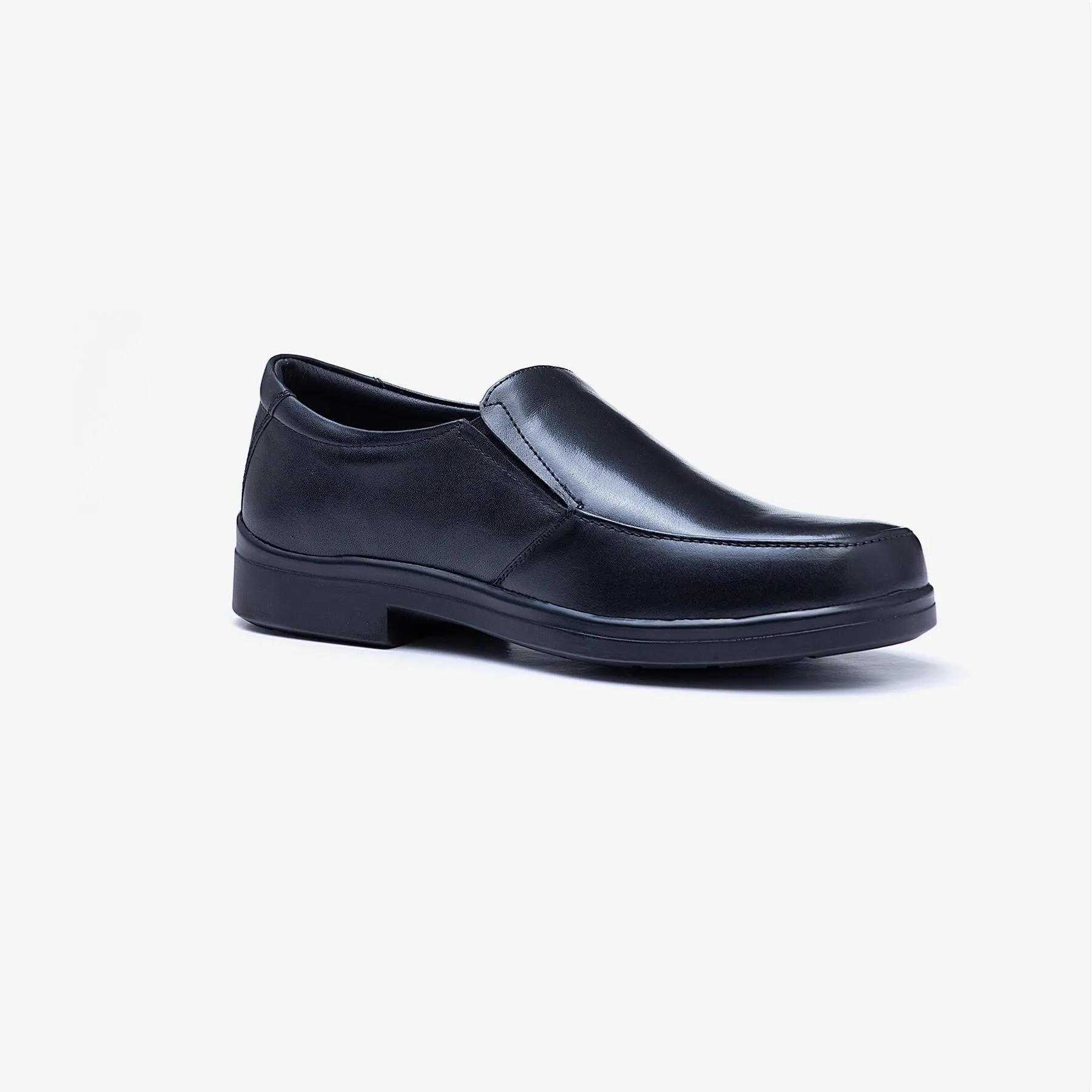 Mens Wide Fit Tredd Well Camelot Slip On Shoes - Black