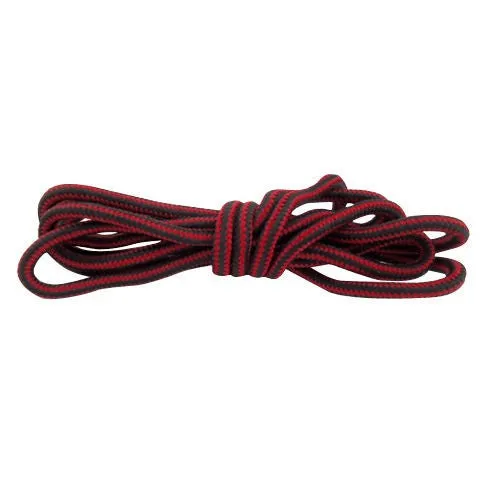 [Midnight Black / Red Devil] 35-36" Round Hiking Shoelaces for Vans