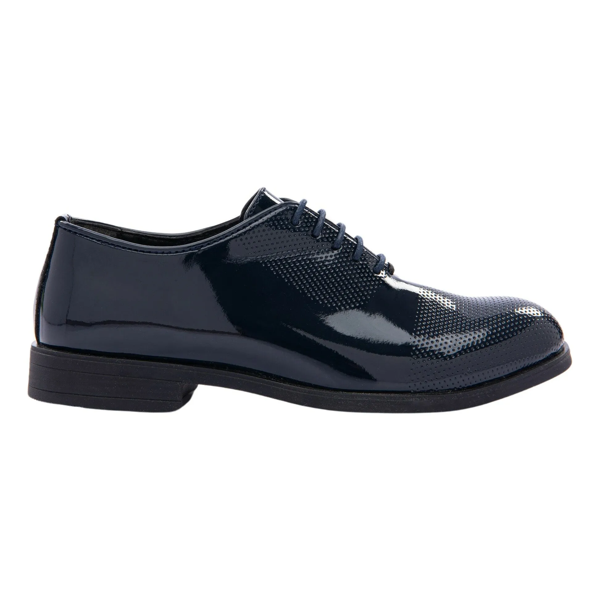 Navy Closed Lace Dress Shoes