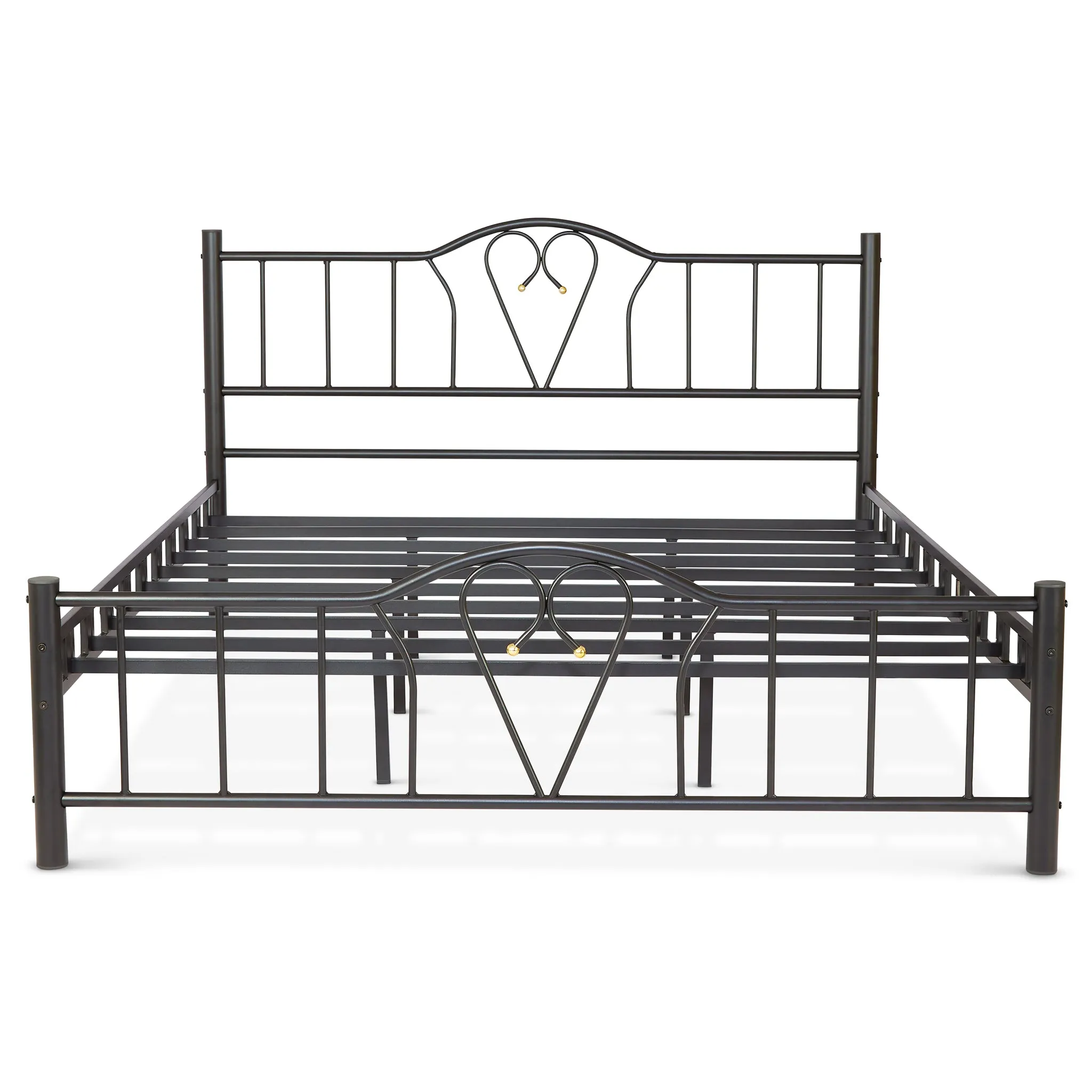 Orkide Metal 4'6FT Double Bed Frame - Black