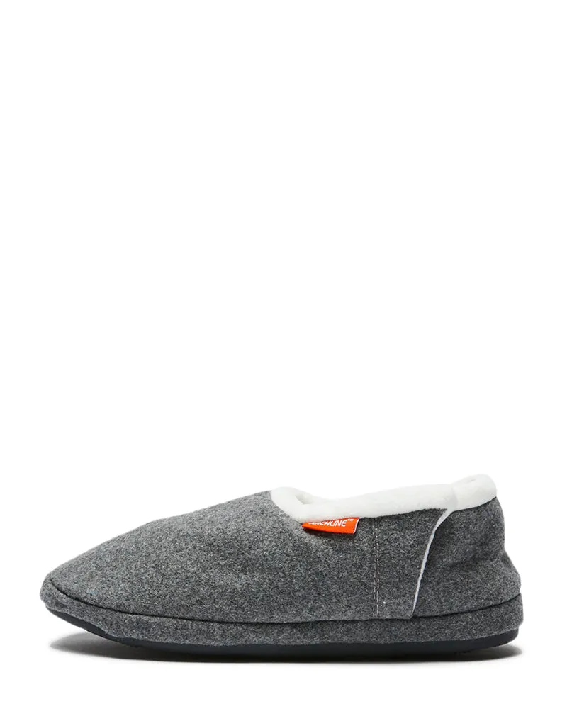 Orthotic Closed Slippers - Grey Marle