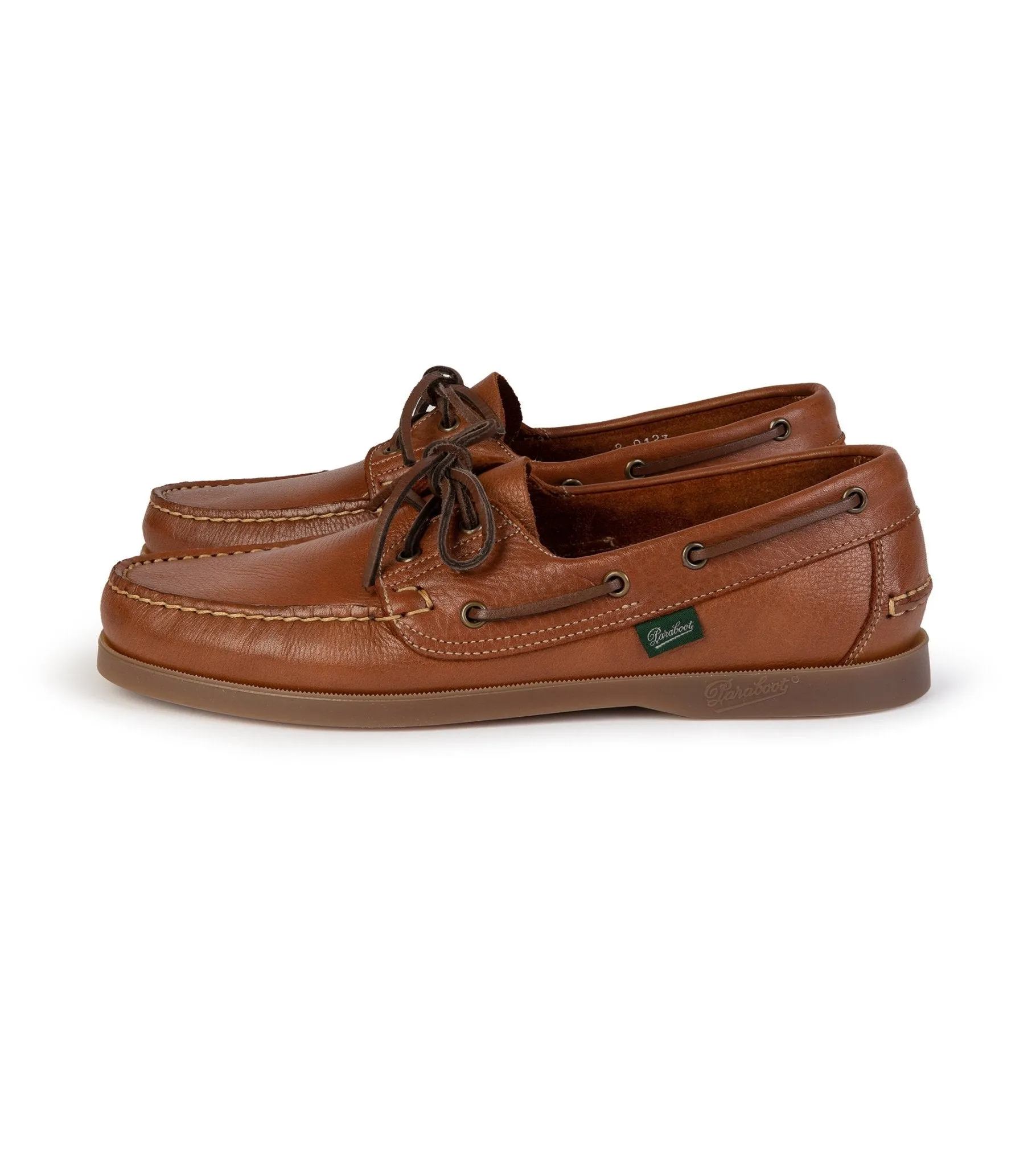 Paraboot Barth Leather Boat Shoe: Tumbled Oak