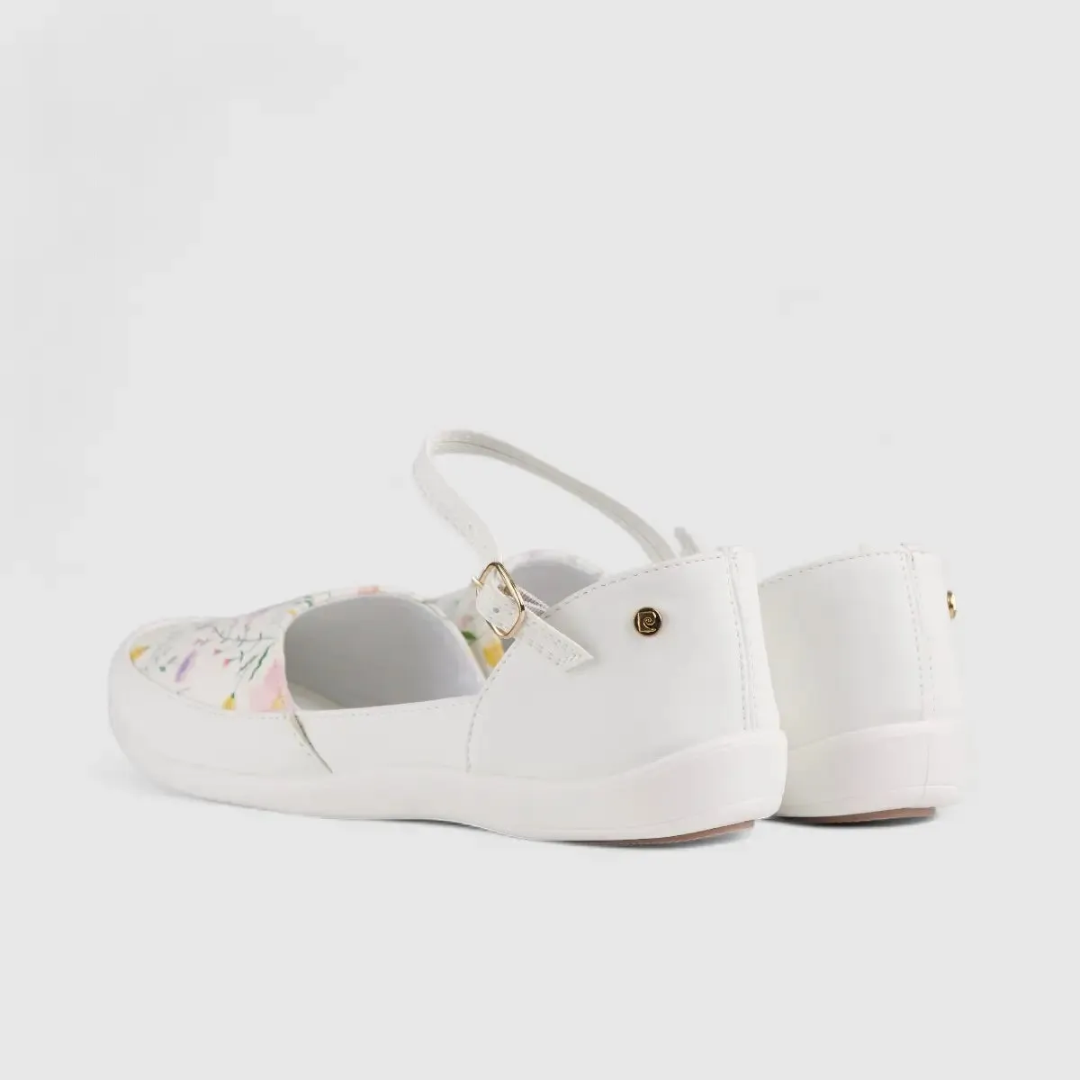 PC Casual Pumps White Floral 10550