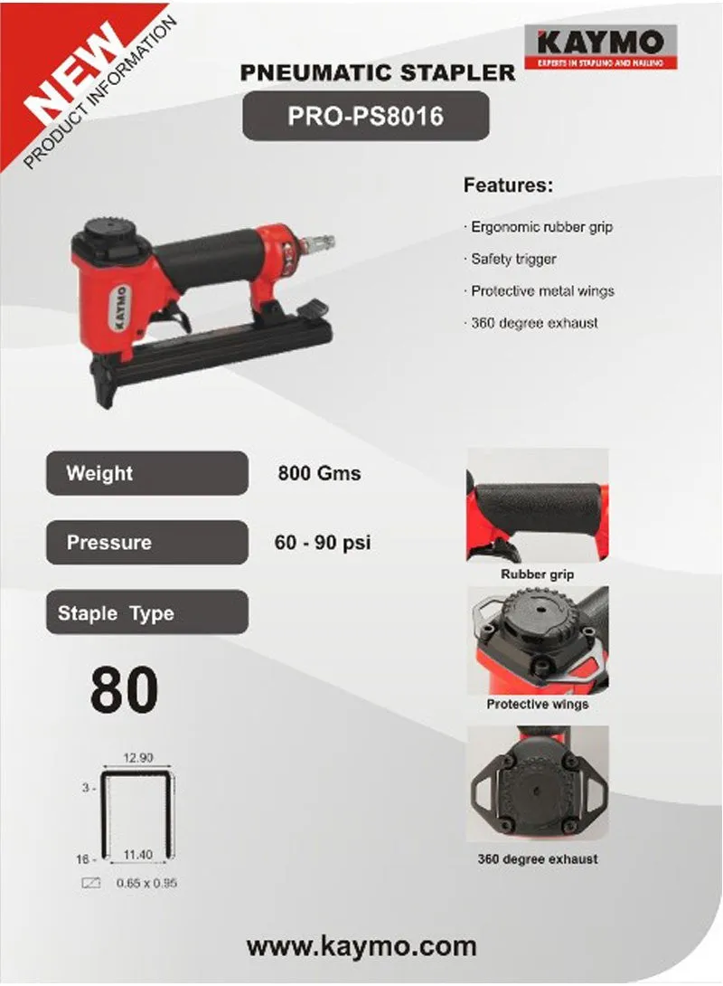 PNEUMATIC STAPLER KAYMO PRO-8016