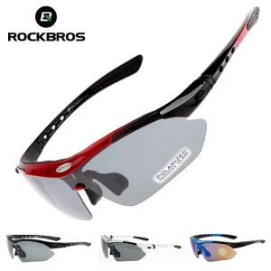 Polarized Cycling Glasses 5 Lens Clear Bike Glasses Eyewear UV400 Proof Outdoor Sport Sunglasses Men Women Oculos Gafas Ciclismo