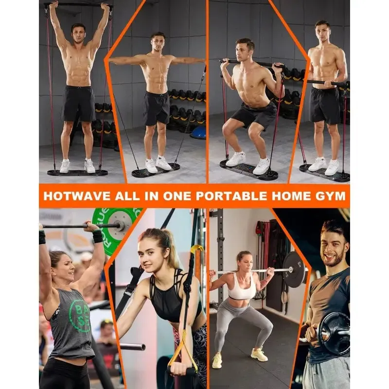 Portable Exercise Equipment with 16 Gym Accessories. Full Body Workout at Home