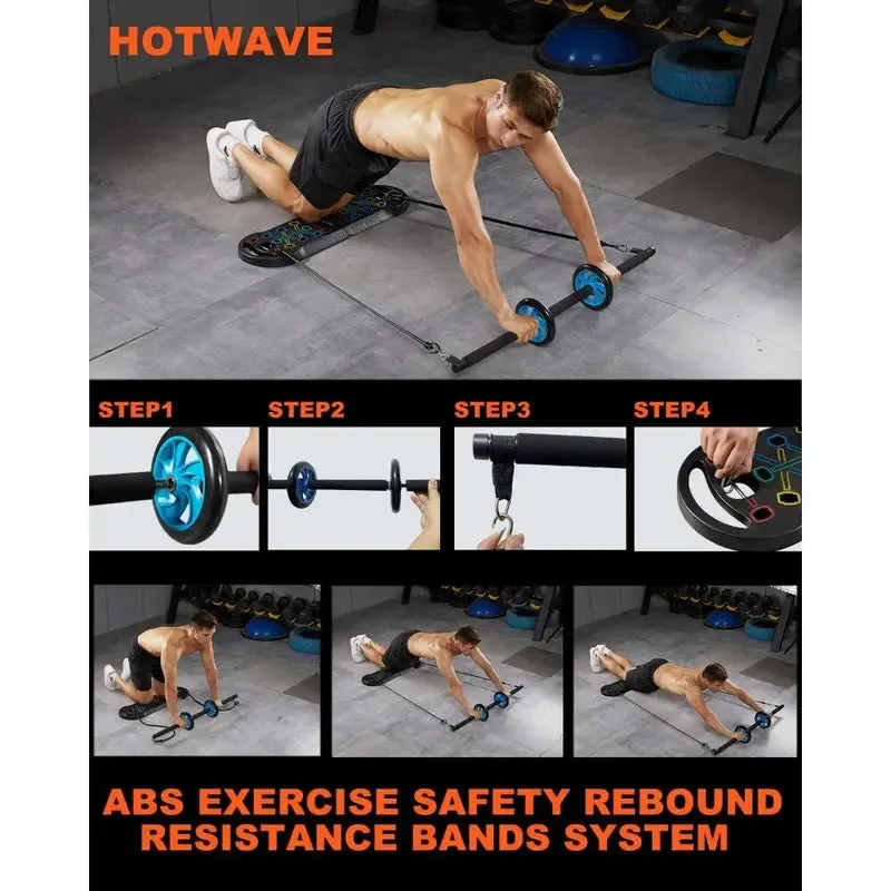 Portable Exercise Equipment with 16 Gym Accessories. Full Body Workout at Home