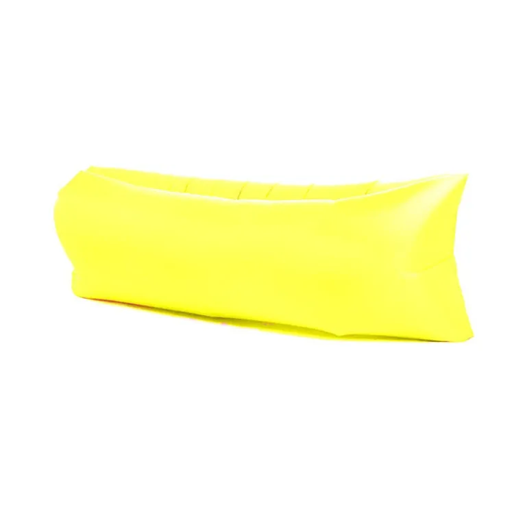 Portable Inflatable Sofa Bed for Camping, Fishing, and Beach, Lazy Air Bed, 78.7 x 27.6 inches (Yellow)